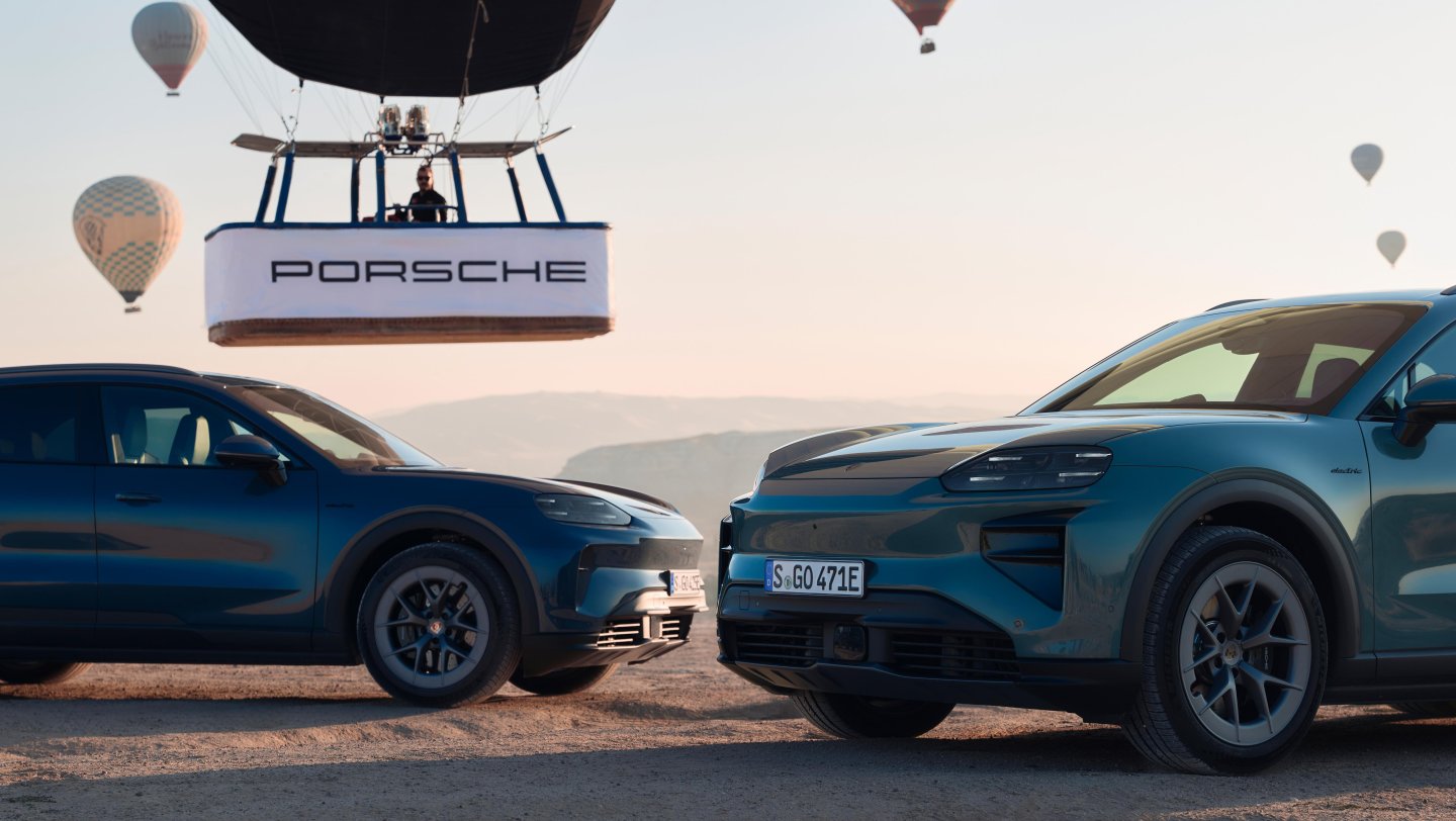 Nuova Porsche Cayenne Electric: fotografia ufficiale Porsche in Cappadocia